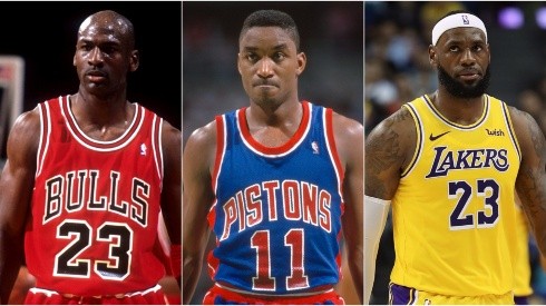 Michael Jordan, LeBron James y Isiah Thomas.