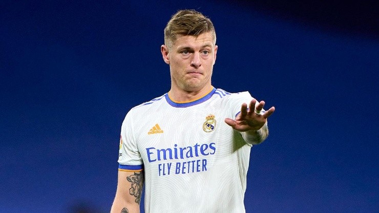 Toni Kroos en acción con Real Madrid.