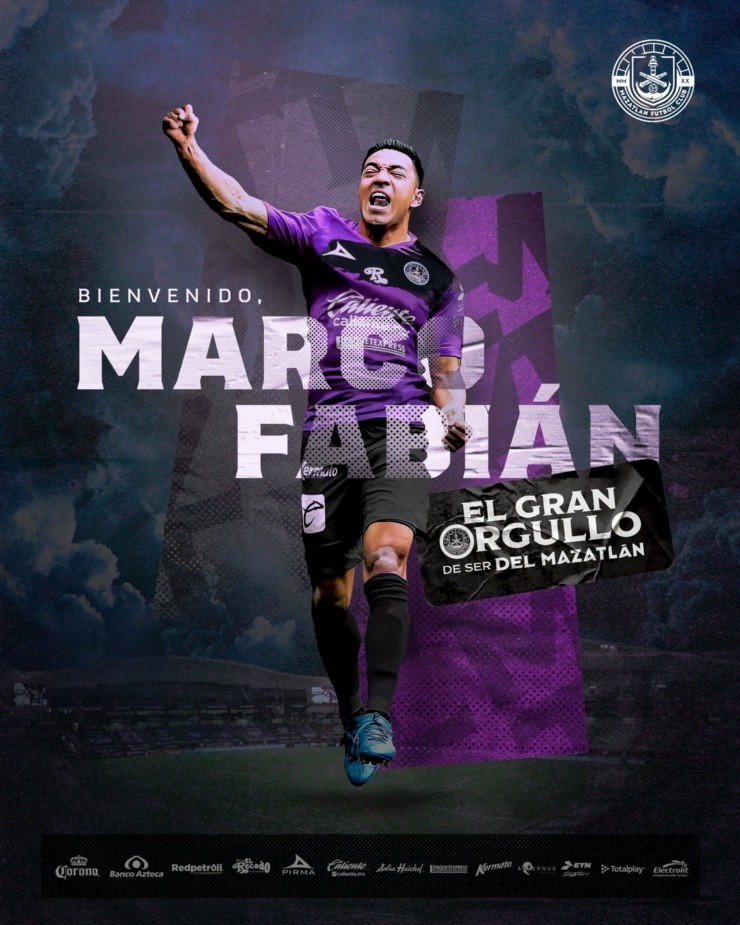 Marco Fabián refuerza a Mazatlán FC
