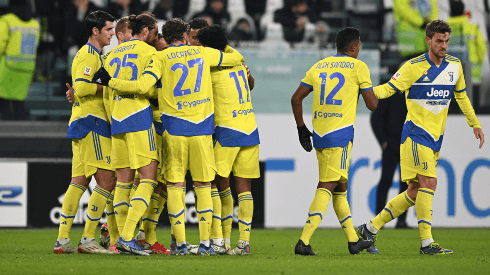 Juventus en festejo de gol.