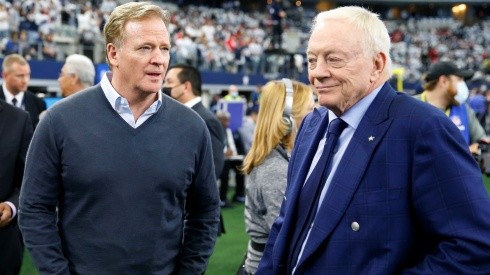 Jerry Jones, dueño de Dallas Cowboys y el Comisionado Roger Goodell