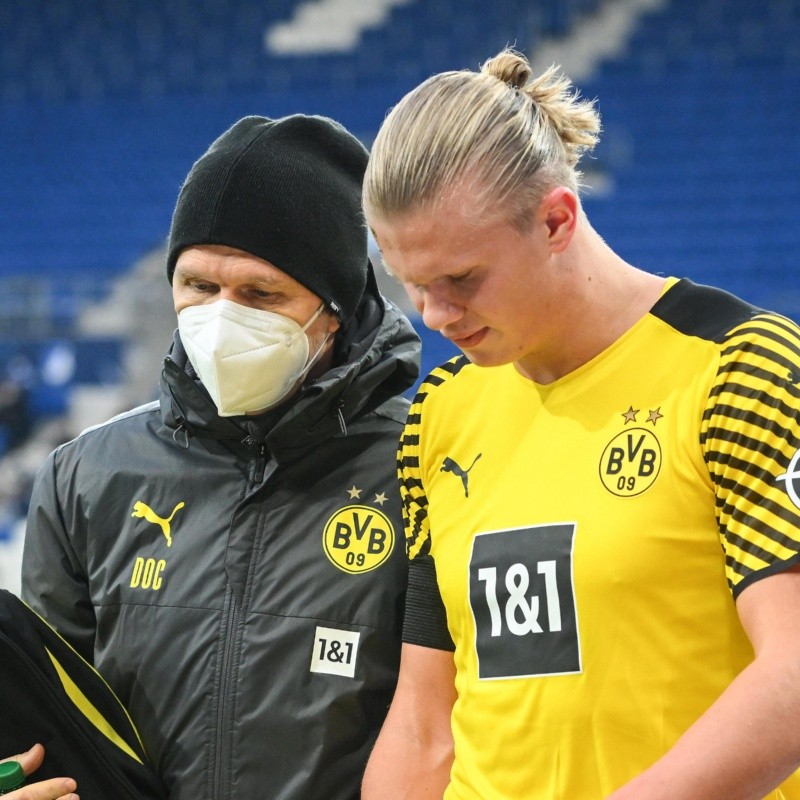 Alarma por Erling Haaland: Borussia Dortmund confirmó la lesión del noruego