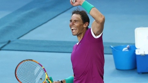 Rafael Nadal celebra el pase a semis del Australian Open.