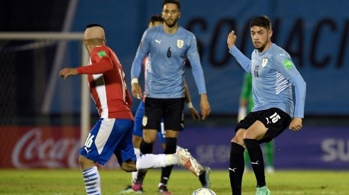 Federico Valverde, en el último partido entre Uruguay y Paraguay