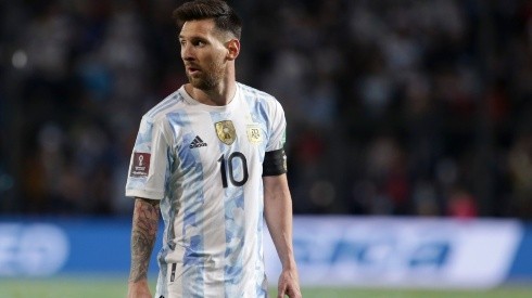 Lionel Messi en un encuentro con la selección Argentina.