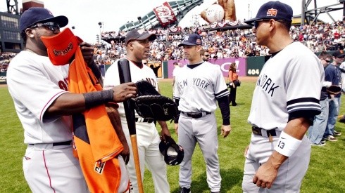 David Ortiz, Barry Bonds, Jorge Posada y Alex Rodriguez en MLB All-Star Game 2007