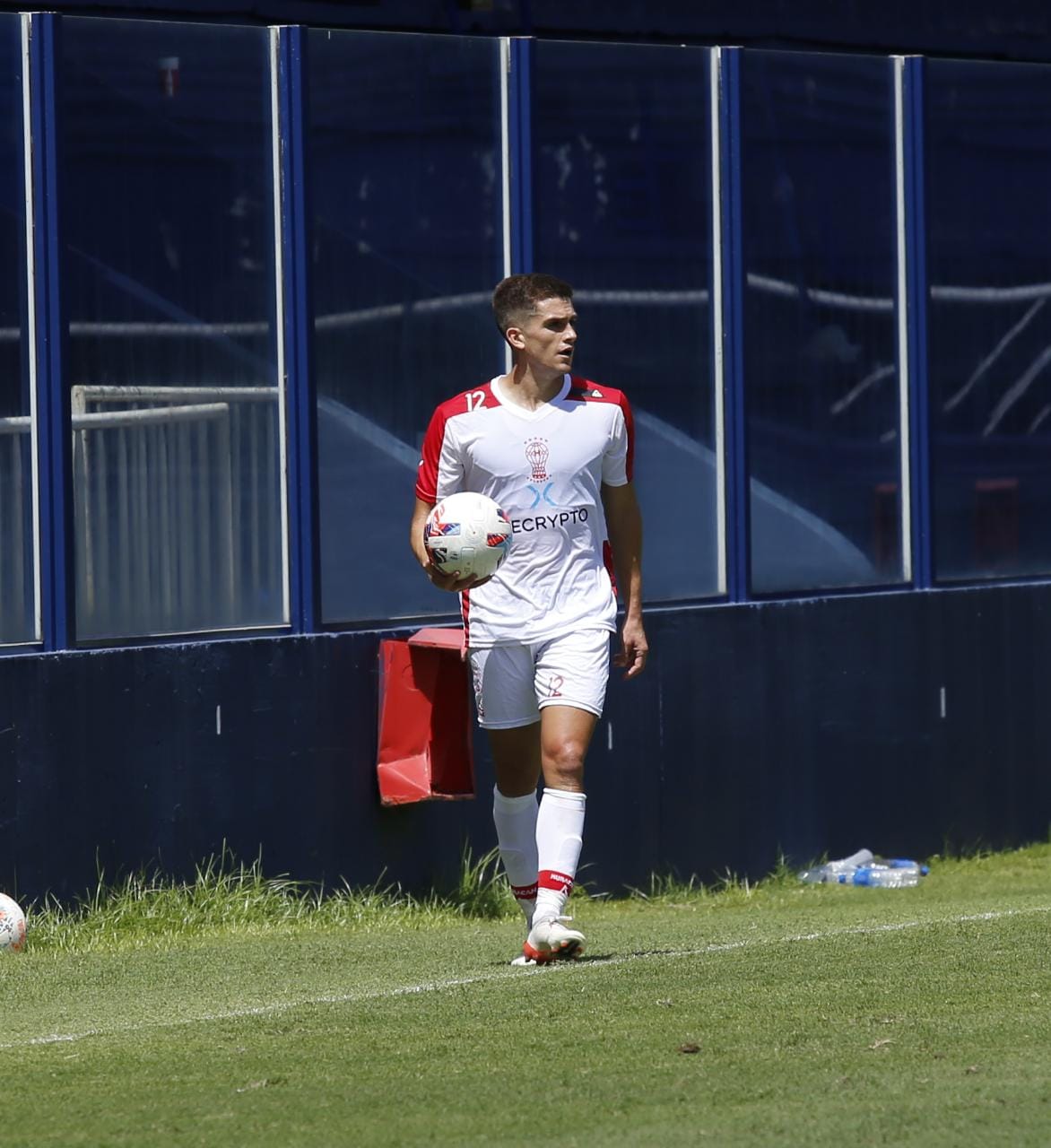 El defensor chileno durante el encuentro de esta tarde ante Tigre | Foto: Huracán