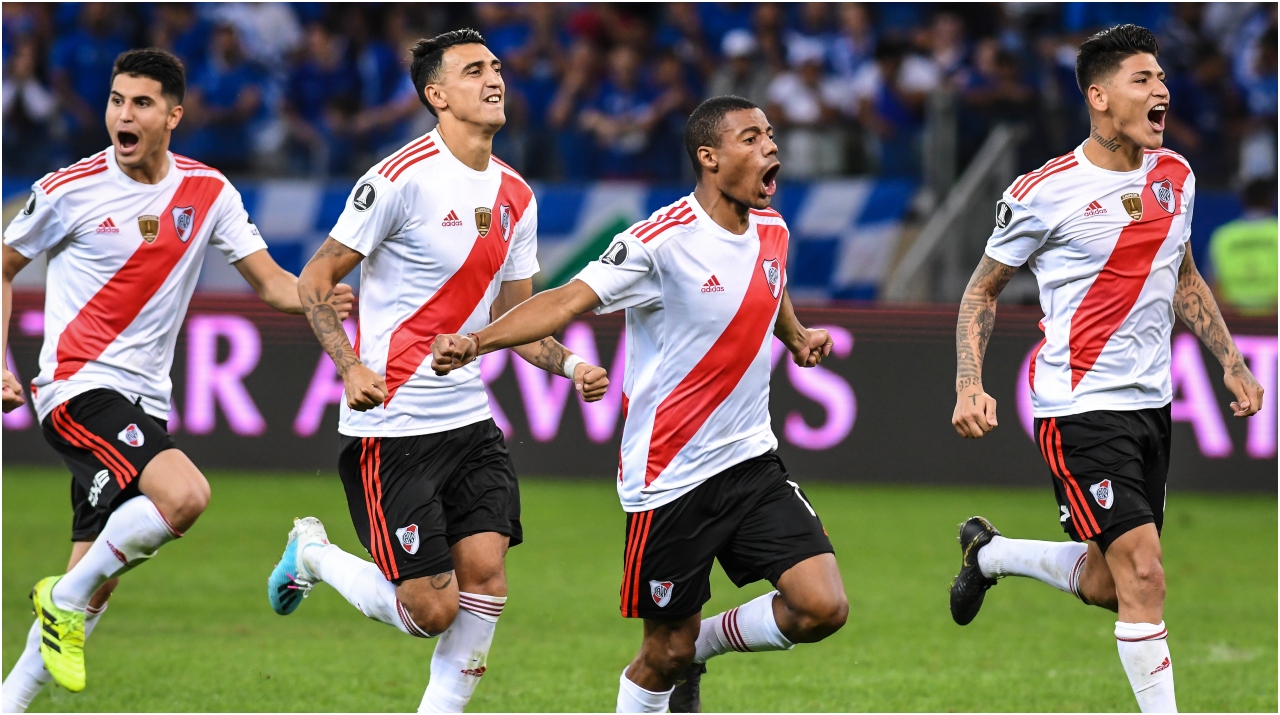 River con el escudo de campeón de América en la Copa Libertadores 2019 (Getty)