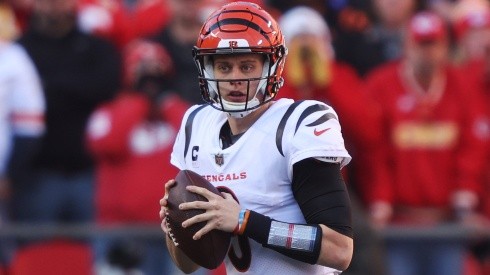 Bengals quarterback Joe Burrow in action against the Chiefs in the 2022 AFC Championship Game.
