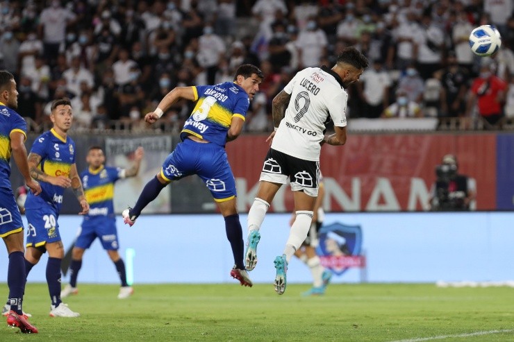 Juan Martín Lucero y su gol anulado en el primer tiempo | Foto: Agencia Uno 