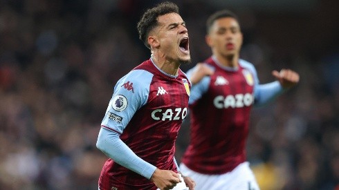 Coutinho celebra su segundo gol en Aston Villa