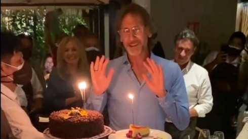 Ricardo Gareca celebrando su cumpleaños. (Foto: Captura de video)