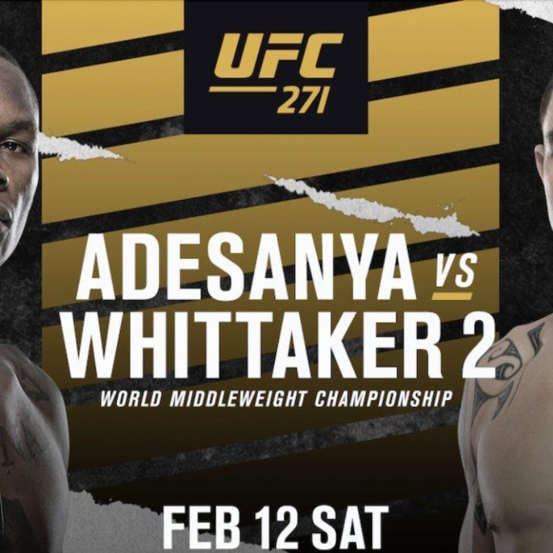 Israel Adesanya vs. Robert Whittaker EN VIVO por el UFC 271 | Hora y cartelera completa