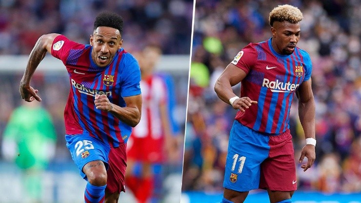 Aubameyang y Traoré en Barcelona.