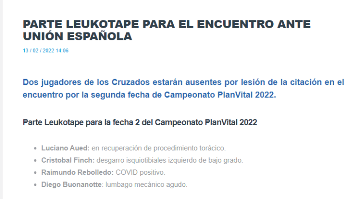 Universidad Católica comunicado