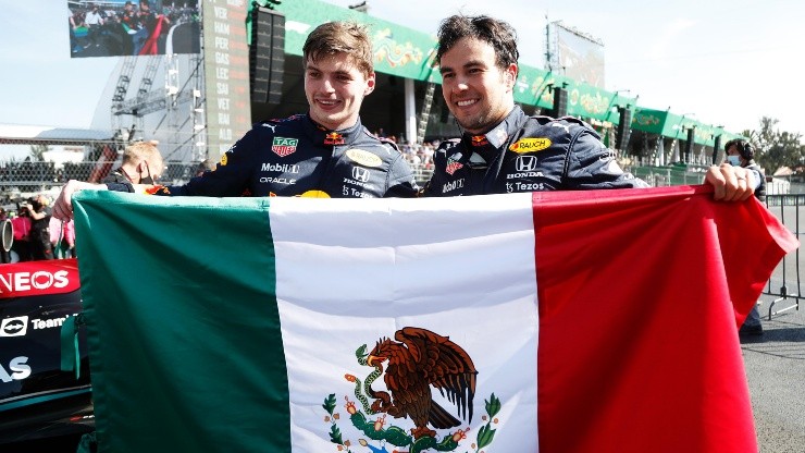 Verstappen y Pérez en el GP de México 2021