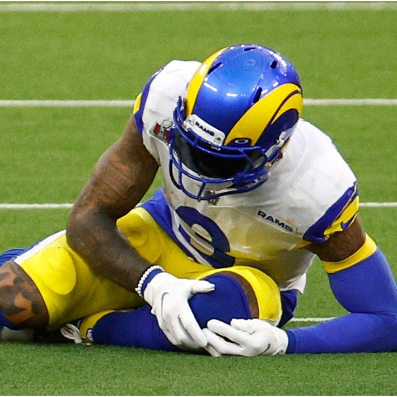 Rams WR Odell Beckham suffers knee injury in second quarter of Super Bowl  LVI