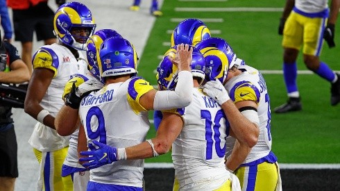 Ronald Martinez/Getty Images - Los Angeles Rams no jogo do título