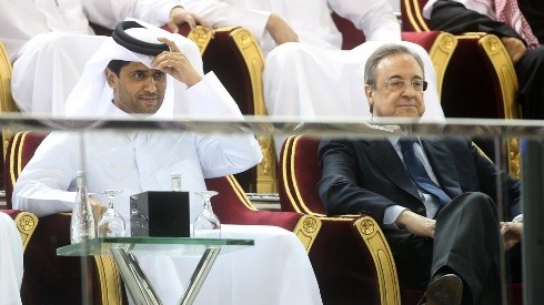 Nasser Al-Khelaïfi y Florentino Pérez.