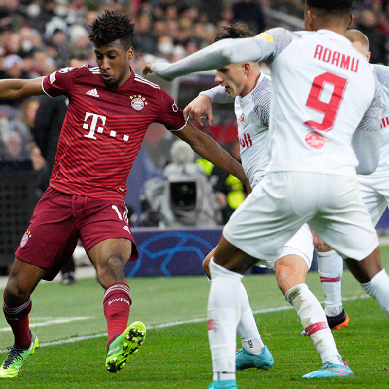 Kingsley Coman, con gol agónico, le salvó los papeles a Bayern Múnich ante Salzburgo