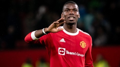 Paul Pogba of Manchester United reacts