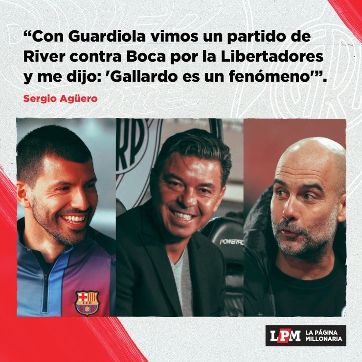 Sergio Agüero sobre la admiración de Pep Guardiola por Marcelo Gallardo