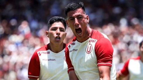 Federico Alonso anotó el 1-0 para Universitario ante Stein en Lambayeque. (Foto: Twitter Universitario)