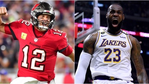 Tom Brady of the Tampa Bay Buccaneers and LeBron James of the Los Angeles Lakers
