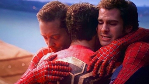 La foto más esperada: Tom Holland, Tobey Maguire y Andrew Garfield recrearon el famoso meme de Spider-Man.