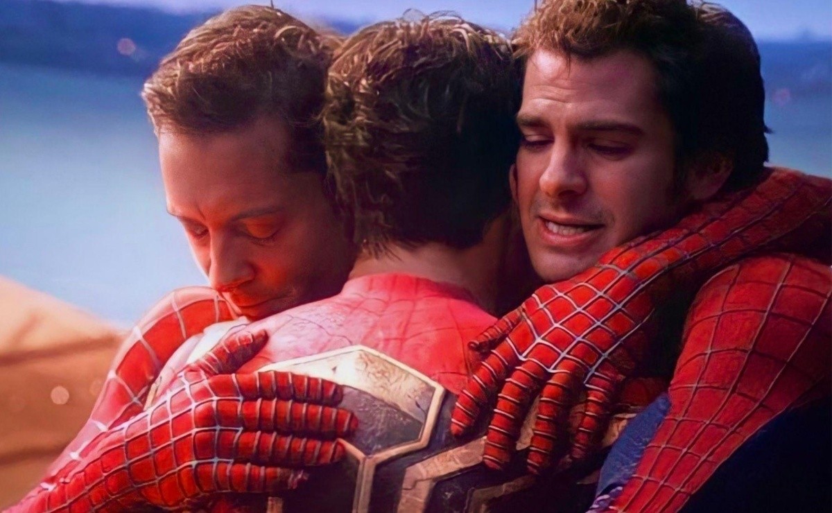 La foto más esperada: Tom Holland, Tobey Maguire y Andrew Garfield recrearon el famoso meme de Spider-Man