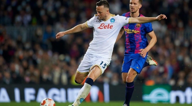 Amir Rrahmani of Napoli (Photo by Jose Breton/Pics Action/NurPhoto via Getty Images)