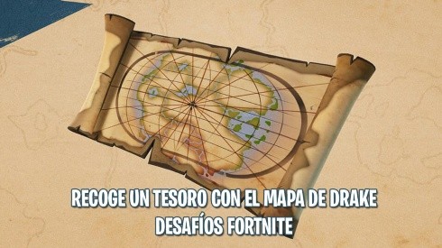 Cómo recoger un tesoro con el mapa de Drake en Fortnite