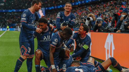 PSG en festejo de gol.