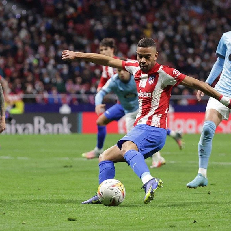 Qué calidad al definir: gol de Renan Lodi para adelantar a Atlético sobre Celta