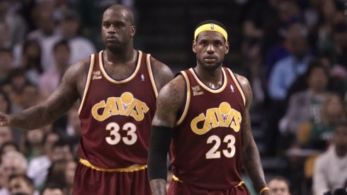 Shaquille O'Neal y LeBron James.