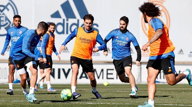 Entrenamiento de Real Madrid.