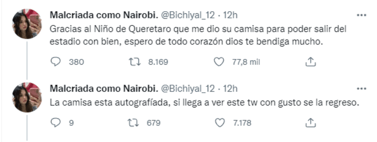 Aficionada de Atlas se salvó por playera de Querétaro