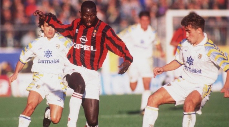 GEORGE WEAH OF AC MILAN (Allsport/ALLSPORT)