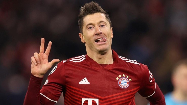 Festejo de Lewandowski con Bayern.