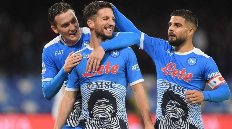 Dries Mertens of Napoli (Photo by SSC NAPOLI/SSC NAPOLI via Getty Images)