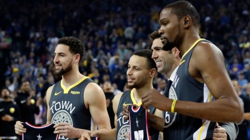 Klay Thompson, Stephen Curry y Kevin Durant