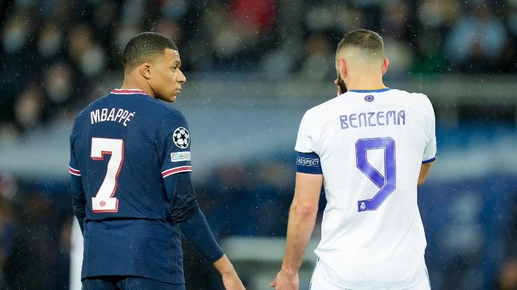 Kylian Mbappé y Karim Benzema.