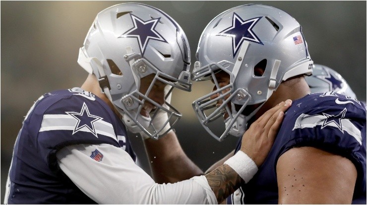 Prescott y Collins en Dallas. (Getty Images)