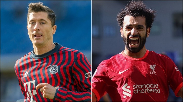 Robert Lewandowski of Bayern and Mohamed Salah of Liverpool. (Harry Langer & Charlotte Wilson/Getty Images)