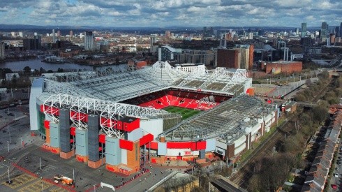 Aerial view of the Old Trafford, home to Manchester United.