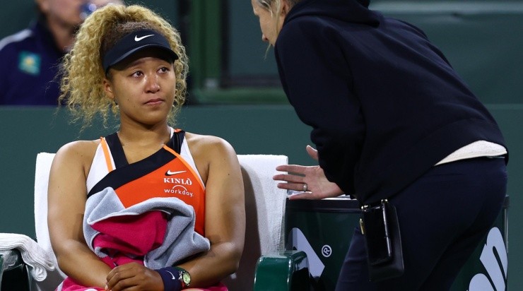 Osaka y sus lágrimas en Indian Wells (Getty)