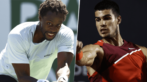 Gael Monfils vs. Carlos Alcaraz por el Masters 1000 de Indian Wells (Foto: Getty Images).