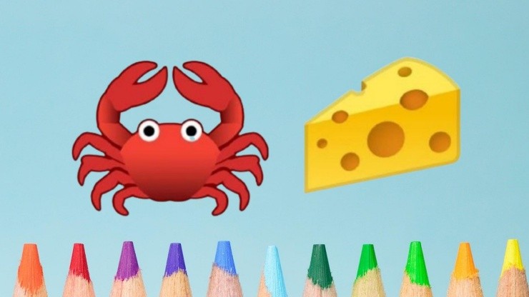 ¿Qué significan los emojis de cangrejo y queso?