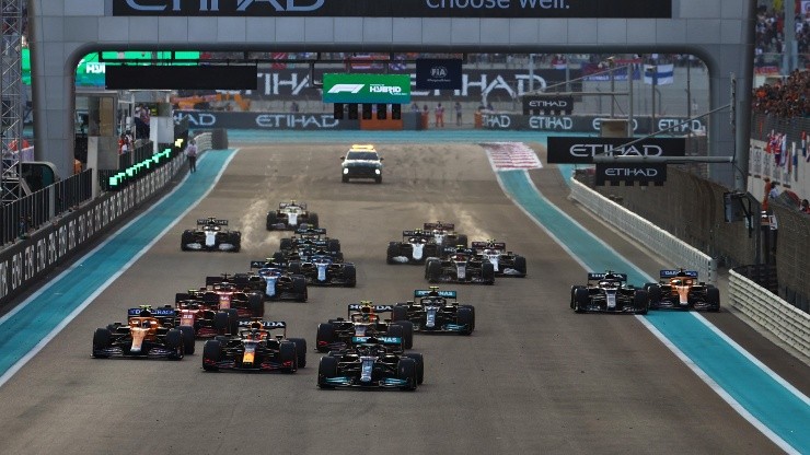 La postal de Abu Dhabi, última carrera del 2021. Ahora, la Fórmula 1 entra en un nuevo año (Foto: Getty Images).