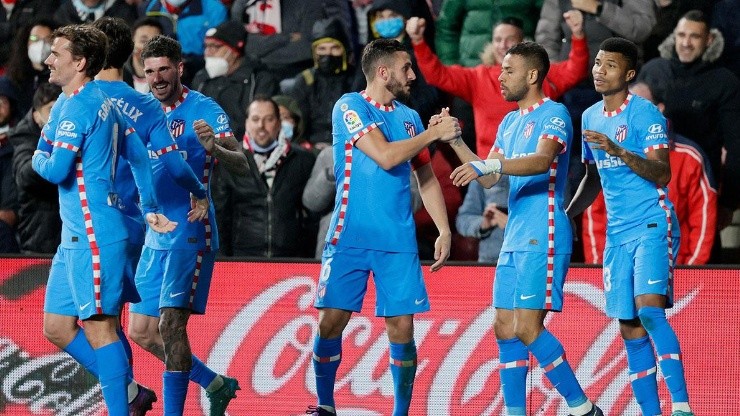 Festejo de gol de Atlético de Madrid.